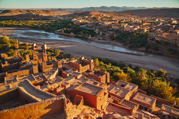 istock Ait Ben Haddou ksar from above during the golden hour 1163573952