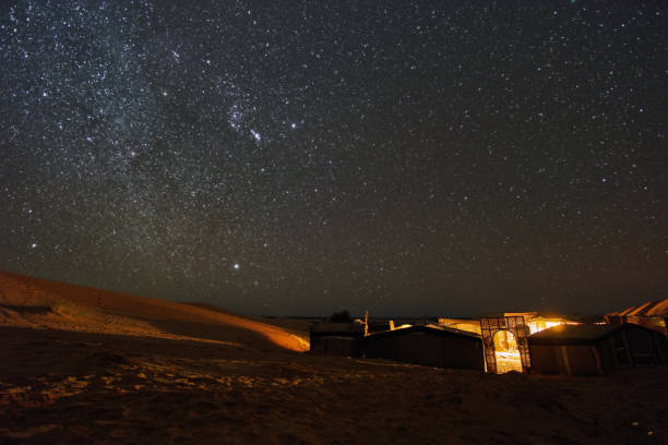 istock Starry night above the desert campsite in Sahara 1163575475
