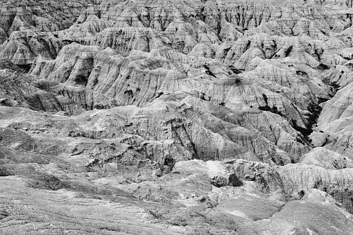 One of the beautiful landscape lookouts of The Badlands National Park in South Dakota.