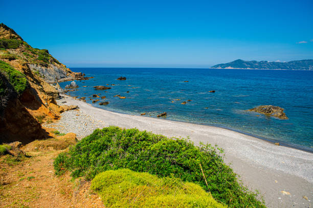 istock Greece island Skiathos beach in the sunny day 1163579500