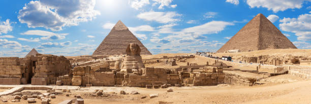 istock Giza Pyramids and the Sphinx, beautiful Egyptian panorama 1163580365