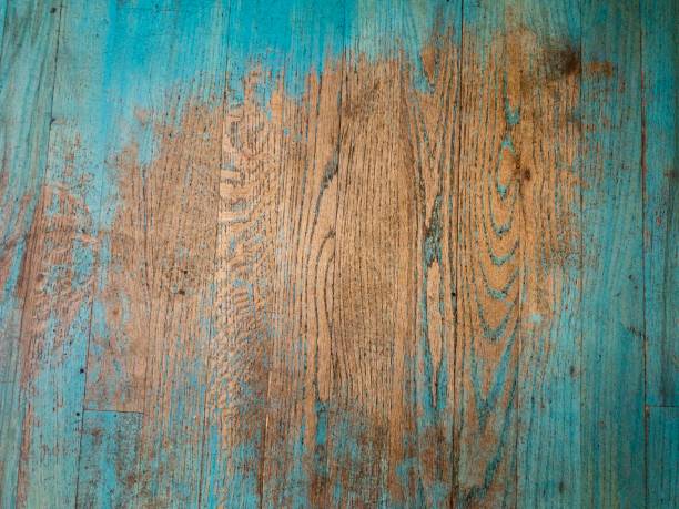 Weather worn painted textured wood boards
