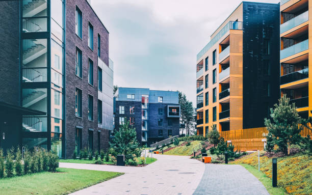 istock Architectural residential buildings quarter 1163582792