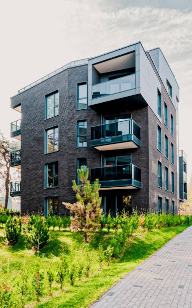 istock EU Modern architectural residential building 1163584056