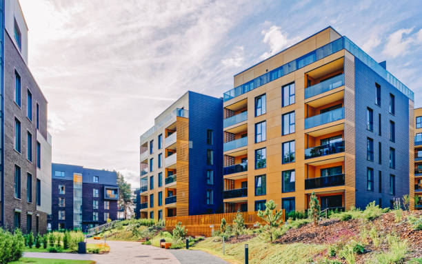 istock EU Modern architecture of residential building quarter 1163584122