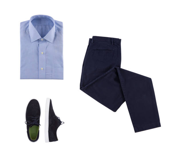 istock Flat lay of a formal men's clothes. Office outfit. 1163586801