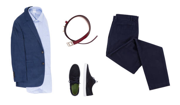 istock Flat lay of a formal men's clothes. Office regular outfit 1163586802