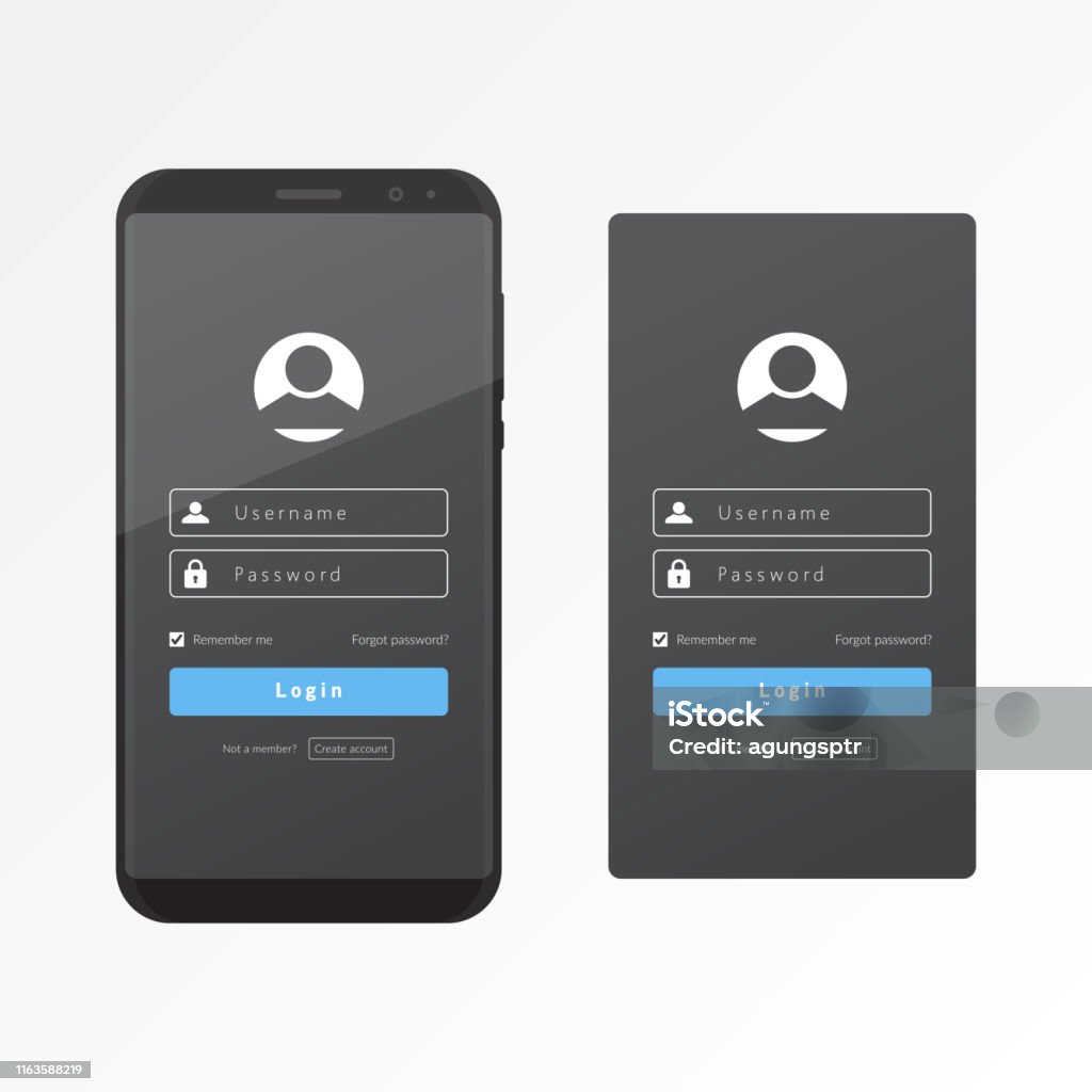 Sign In User Interface And User Experience Vector Design Template Stock ...