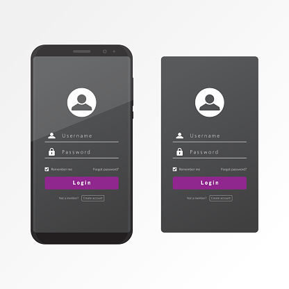 Sign In User Interface And User Experience Vector Design Template Stock ...