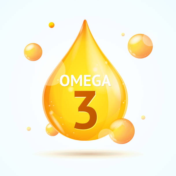 realistische 3d detaillierte omega fat drop. vektor - omega 3 stock-grafiken, -clipart, -cartoons und -symbole