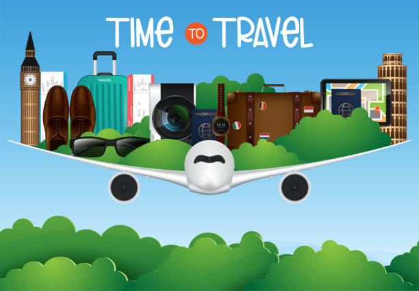 istock Time to Travel. Journey and hiking infographics vector 1163589179