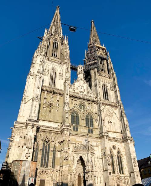 istock Regensburg Cathedral, Regensburg Cathedral, front view 1163589394