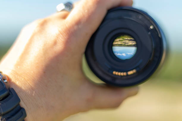istock City view through the lens. Build 1163589398