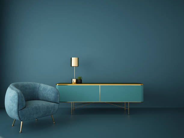 istock interior design for living area or reception in modern concept design/ 3d illustration,3d rendering 1163589757