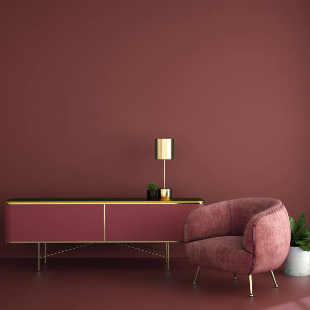 istock interior design for living area or reception in modern concept design/ 3d illustration,3d rendering 1163589779