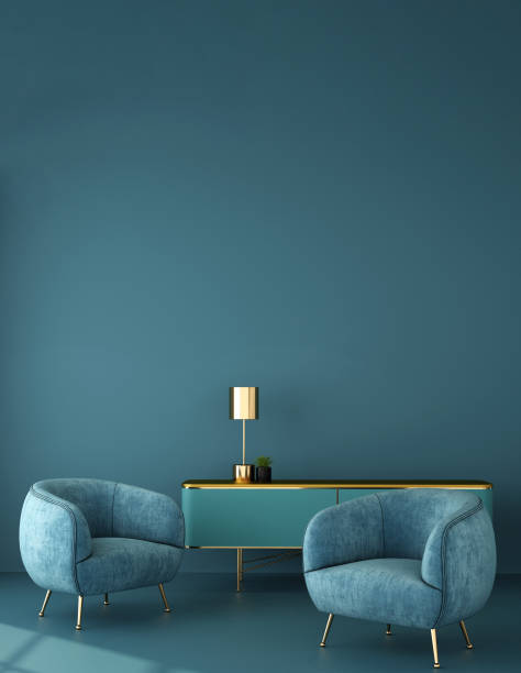 istock interior design for living area or reception in modern concept design/ 3d illustration,3d rendering 1163590288