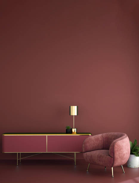 istock interior design for living area or reception in modern concept design/ 3d illustration,3d rendering 1163590332