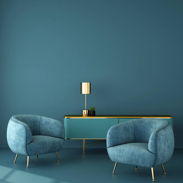 istock interior design for living area or reception in modern concept design/ 3d illustration,3d rendering 1163590356