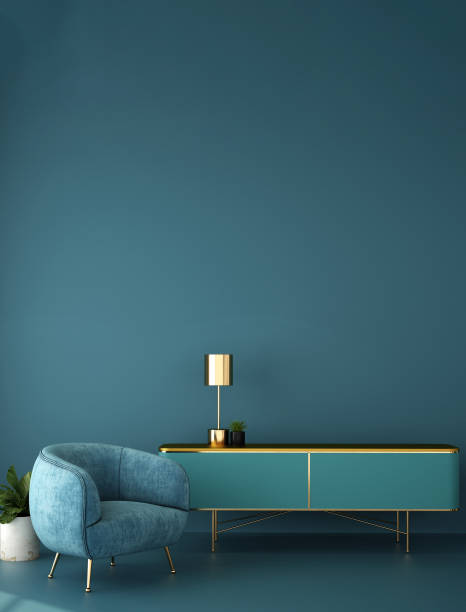 istock interior design for living area or reception in modern concept design/ 3d illustration,3d rendering 1163590426