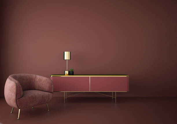 istock interior design for living area or reception in modern concept design/ 3d illustration,3d rendering 1163590463