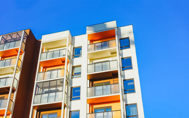 istock EU Facade of modern apartment house copy space 1163593360