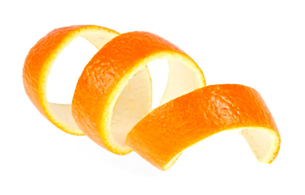 istock Orange peel against white background. Vitamin C. 1163595598