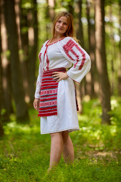 istock Girl in traditional Romanian costume 1163599685
