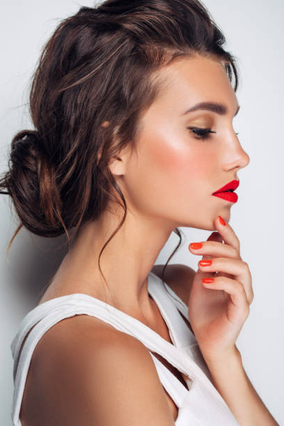 istock Beautiful woman with make-up 1163599762