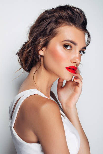 istock Beautiful woman with make-up 1163599807