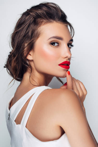 istock Beautiful woman with make-up 1163599840