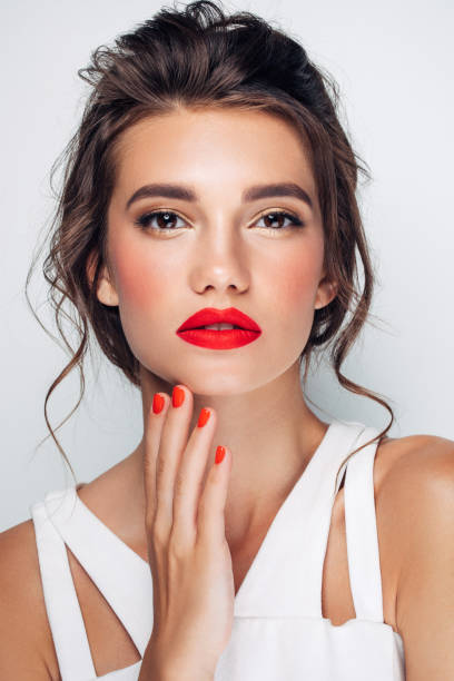 istock Beautiful woman with make-up 1163599903