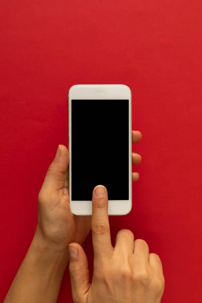 istock Finger Touching Smart Phone 1163599911