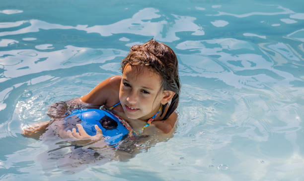 istock Little girl in the pool 1163602836
