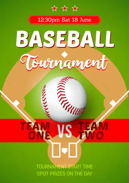 Vector illustration of Baseball tournament poster