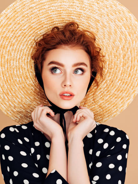 istock Beautiful girl wearing hat 1163606770