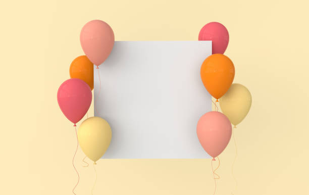 istock Illustration of glossy colorful balloons on pastel colored background. Empty space for birthday, party, promotion social media banners, posters. 3d render realistic balloons 1163610255