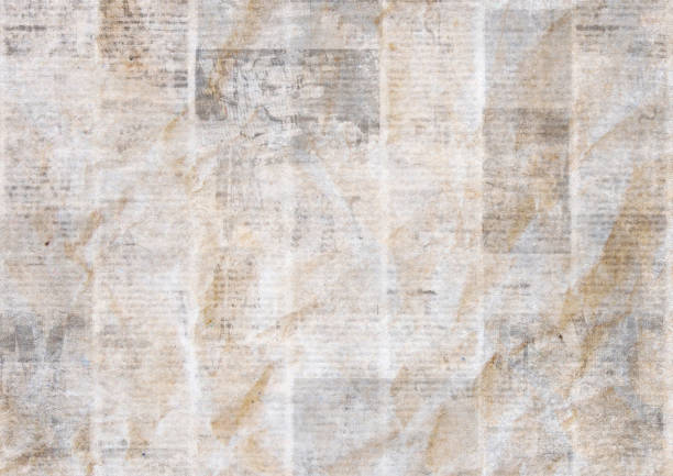 istock Vintage grunge crumpled paper texture background. Blurred old newspaper texture. 1163610636