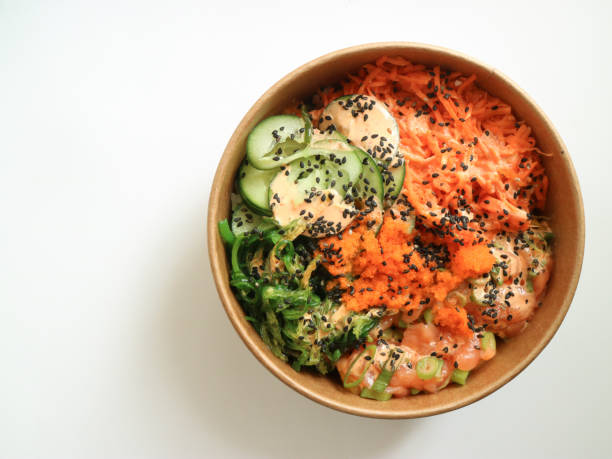 istock Salmon poke isolated 1163613566