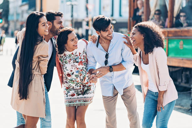 istock Group of friends on vacation 1163614696