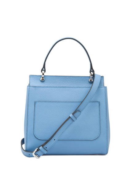 istock Blue Leather Women Bag On White Background 1163617923