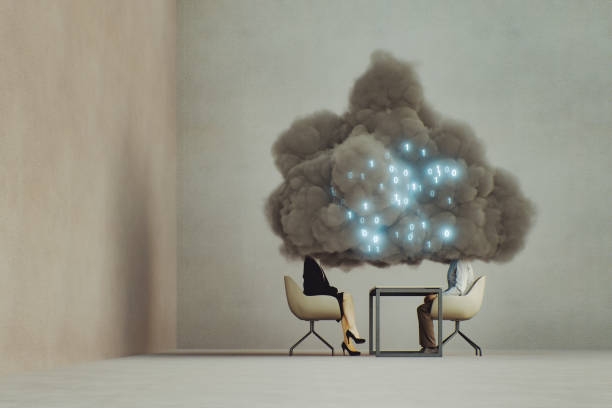 Futuristic business meeting
