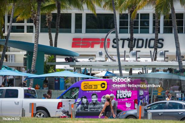 Espn Studios At The Clevelander Miami Beach Ocean Drive Stock Photo - Download Image Now