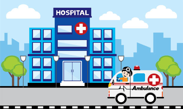 istock Medical concept with hospital buildings 1163631739