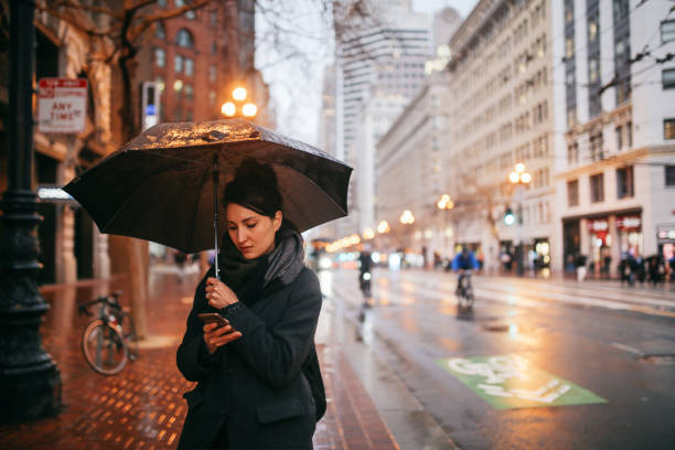 istock Rainy afternoon in San Francisco downtown 1163634569