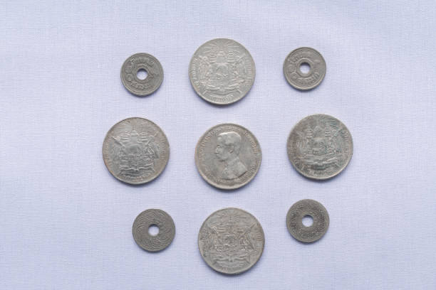istock Thai currency coins have been used a hundred years ago. 1163643107
