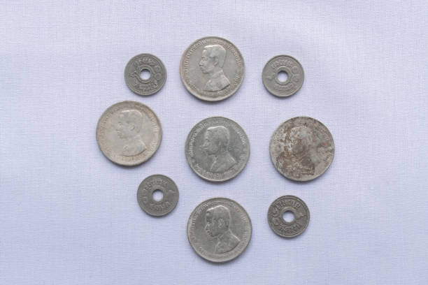 istock Thai currency coins have been used a hundred years ago. 1163643131