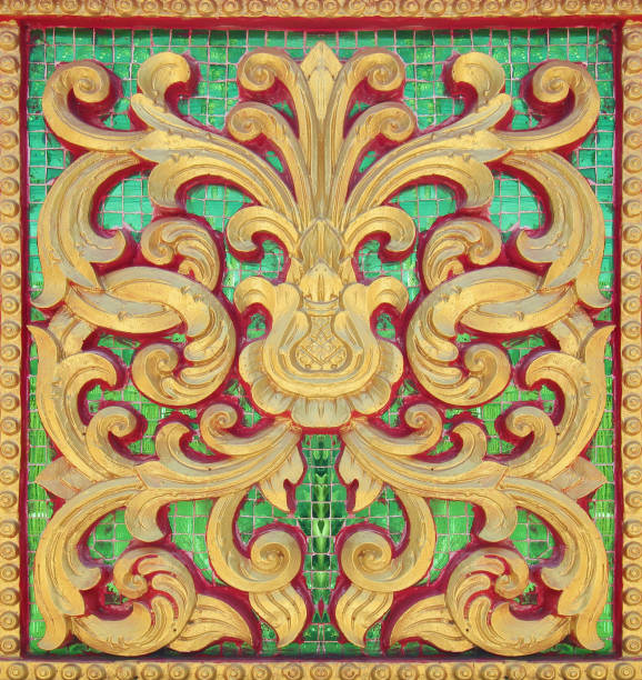istock patterns on the wall in the temple of thailand 1163652367