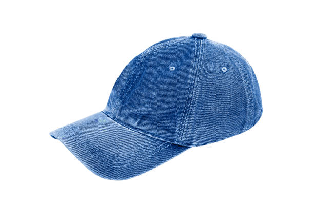 istock Jeans cap ,blue denim hat on a white background. 1163654109