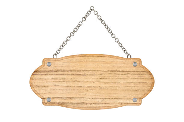 istock empty wooden sign isolated on white 1163654898
