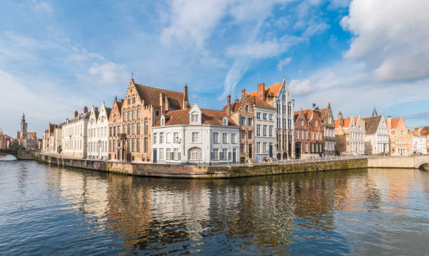 istock Medieval buildings in Bruges 1163655185